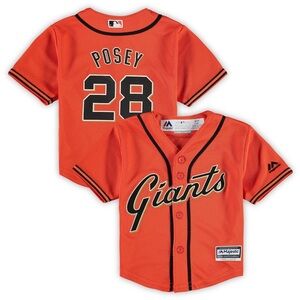 Majestic Orange Buster Posey Replica Jersey